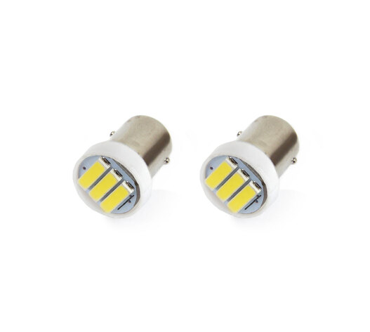 Amio - Λαμπάκια LED τύπου T4W βάση BA9S τάση λειτουργίας 12V απόδοσης 0.4W χρώμα 5600K για Επιβατικά Αυτοκίνητα - 2 τεμ. (01097/AM)