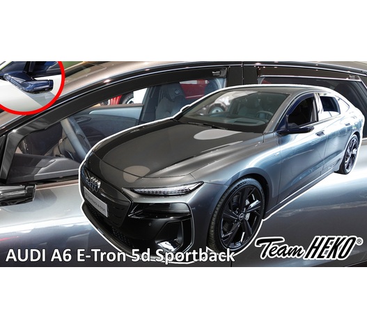Heko - Ανεμοθραύστες για Audi A6 E-Tron 5 Doors Sportback (έκδοση με κάμερες) 2024+ Σετ Αυτοκινήτου Απο Εύκαμπτο Φιμέ Πλαστικό - 4 τεμ. (ΑΝΕΜ.SET10296)