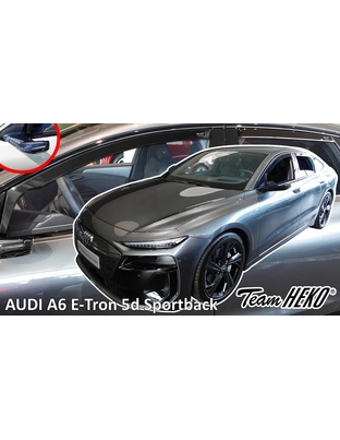Heko - Ανεμοθραύστες για Audi A6 E-Tron 5 Doors Sportback (έκδοση με κάμερες) 2024+ Σετ Αυτοκινήτου Απο Εύκαμπτο Φιμέ Πλαστικό - 4 τεμ. (ΑΝΕΜ.SET10296)