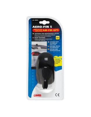 ΚΕΡΑΙΑ ΚΑΡΧΑΡΙΑΣ AERO-FIN 5 12V ΜΑΥΡΗ AM/FM/GPS ΜΕ ΕΝΙΣΧΥΤΗ ΣΗΜΑΤΟΣ 64x108x67mm