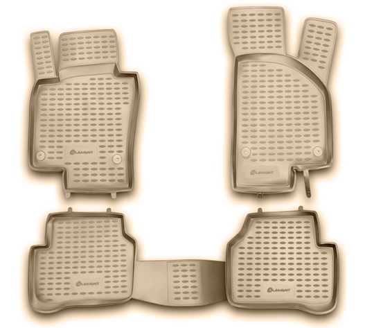 ΠΑΤΑΚΙΑ ΣΕ ΣΚΑΦΗ TPE ΛΑΣΤΙΧΟ ΓΙΑ VW PASSAT B6 09/2005-2010  ΣΕ ΜΠΕΖ ΧΡΩΜΑ NOVLINE - 4 ΤΕΜ.