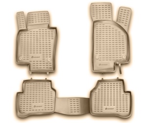 ΠΑΤΑΚΙΑ ΣΕ ΣΚΑΦΗ TPE ΛΑΣΤΙΧΟ ΓΙΑ VW PASSAT B6 09/2005-2010  ΣΕ ΜΠΕΖ ΧΡΩΜΑ NOVLINE - 4 ΤΕΜ.