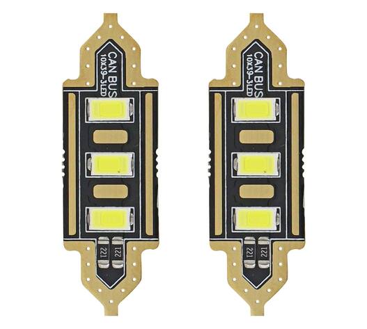 Amio – LED Λαμπάκια Πλαφονιέρας C5W 39mm 12V 0.5W 5600K 3xSMD 5730 για Αυτοκίνητο – 2 Τεμ. (01450/AM)