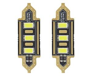 Amio – LED Λαμπάκια Πλαφονιέρας C5W 39mm 12V 0.5W 5600K 3xSMD 5730 για Αυτοκίνητο – 2 Τεμ. (01450/AM)
