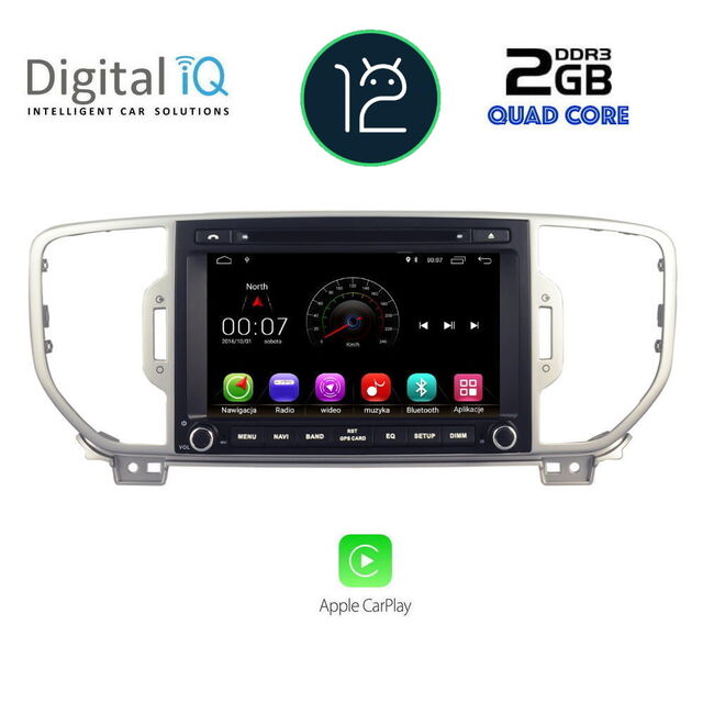 DIGITAL IQ MSM 348_CP (8'' DVD) MULTIMEDIA SYSTEM for KIA SPORTAGE mod. 2016-2018