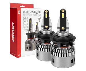 Amio - ΛΑΜΠΕΣ H7-1 9>16V 6.000K 5.400lm 60W K3 SERIES LED CAN-BUS (ΜΕ ΨΥΚΤΡΑ) - 2 Τεμ. (03684/AM)