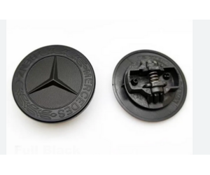 Mercedes-Benz - Σήμα Καπό Κουμπωτό Μαύρο