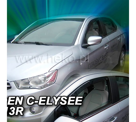 ΑΝΕΜΟΘΡΑΥΣΤΕΣ ΓΙΑ CITROEN C-ELYSEE 4D 2013-2020 ΖΕΥΓΑΡΙ ΑΠΟ ΕΥΚΑΜΠΤΟ ΦΙΜΕ ΠΛΑΣΤΙΚΟ HEKO - 2 ΤΕΜ.