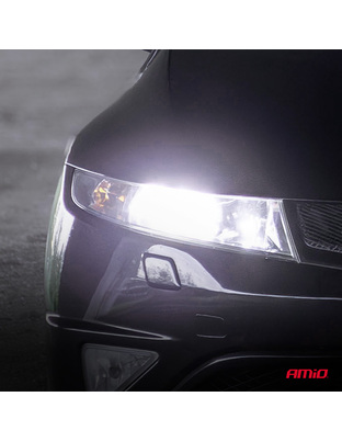 Amio - Λαμπτήρες LED Φώτων Εμπρός τύπου H1 βάση P14.5s τάση λειτουργίας 12V απόδοσης 20W (2920lm) Series H25 CANBUS 6000K για Επιβατικά Αυτοκίνητα - 2 τεμ. (04709/AM)