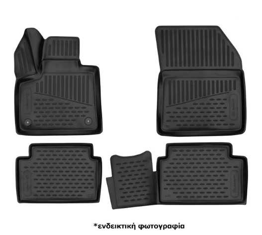 ΠΑΤΑΚΙΑ ΣΕ ΣΚΑΦΗ TPE ΛΑΣΤΙΧΟ ΓΙΑ CITROEN C4 AIRCROSS 5D 2012-2017  ΣΕ ΜΑΥΡΟ ΧΡΩΜΑ NOVLINE - 4 ΤΕΜ.