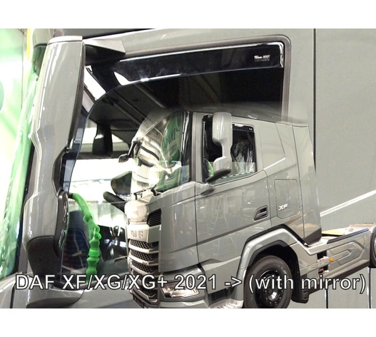 ΑΝΕΜΟΘΡΑΥΣΤΕΣ ΓΙΑ DAF XF/XG/XG+ 2021+ ΜΕ ΚΑΘΡΕΠΤΗ ΖΕΥΓΑΡΙ ΑΠΟ ΕΥΚΑΜΠΤΟ ΦΙΜΕ ΠΛΑΣΤΙΚΟ HEKO - 2 ΤΕΜ.