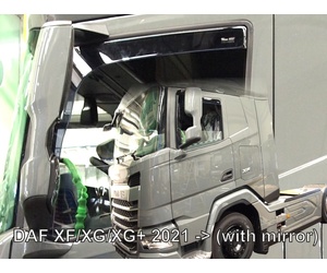 ΑΝΕΜΟΘΡΑΥΣΤΕΣ ΓΙΑ DAF XF/XG/XG+ 2021+ ΜΕ ΚΑΘΡΕΠΤΗ ΖΕΥΓΑΡΙ ΑΠΟ ΕΥΚΑΜΠΤΟ ΦΙΜΕ ΠΛΑΣΤΙΚΟ HEKO - 2 ΤΕΜ.
