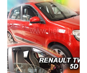 ΑΝΕΜΟΘΡΑΥΣΤΕΣ ΓΙΑ RENAULT TWINGO 5D 2014+ ΖΕΥΓΑΡΙ ΑΠΟ ΕΥΚΑΜΠΤΟ ΦΙΜΕ ΠΛΑΣΤΙΚΟ HEKO - 2 ΤΕΜ.