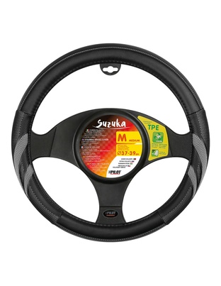 Lampa Κάλυμμα Τιμονιού Αυτοκινήτου Suzuka 37-39εκ.  Άοσμο Ελαστικό Ultra soft Skeentex με αεριζόμενες λαβές Γκρί 1-τεμ. (L3293.3)