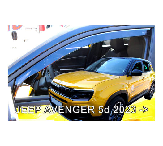 ΑΝΕΜΟΘΡΑΥΣΤΕΣ ΓΙΑ JEEP AVENGER 5D 2023+ ΖΕΥΓΑΡΙ ΑΠΟ ΕΥΚΑΜΠΤΟ ΦΙΜΕ ΠΛΑΣΤΙΚΟ HEKO - 2 ΤΕΜ.