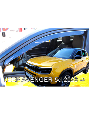 ΑΝΕΜΟΘΡΑΥΣΤΕΣ ΓΙΑ JEEP AVENGER 5D 2023+ ΖΕΥΓΑΡΙ ΑΠΟ ΕΥΚΑΜΠΤΟ ΦΙΜΕ ΠΛΑΣΤΙΚΟ HEKO - 2 ΤΕΜ.