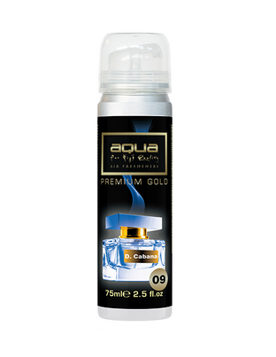 Aqua - ΑΡΩΜΑΤΙΚΟ ΑΥΤΟΚΙΝΗΤΟΥ ΣΕ ΣΠΡΕΙ (SPRAY) ΜΕ ΑΡΩΜΑ D.CABANA PREMIUM GOLD SERIES 75ml AQUA - 1 TEM. (10-803/AQ)