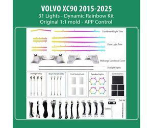 DIQ AMBIENT VOLVO XC90 DR mod. 2015-2024 (Digital iQ Ambient Light for VOLVO XC90 mod. 2015-2024 with 31 Lights)