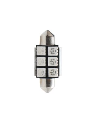 ΛΑΜΠΑΚΙΑ ΠΛΑΦΟΝΙΕΡΑΣ C5W/C10W 12V 1,44W SV8,5 36mm CAN-BUS+RADIATOR LED 6xSMD5050 PREMIUM ΜΠΛΕ 1ΤΕΜ.
