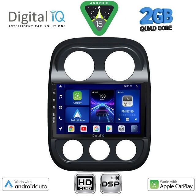 DIGITAL IQ BXC 3277_CPAA (10inc) MULTIMEDIA TABLET for JEEP COMPASS - PATRIOT mod. 2007-2016