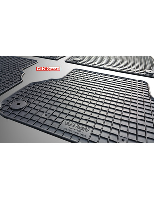 Cik - ΠΑΤΑΚΙΑ ΑΥΤΟΚΙΝΗΤΟΥ ΑΠΟ ΛΑΣΤΙΧΟ ΓΙΑ AUDI A4 B9 2015+ / A5 B9 2016+ ΣΕ ΜΑΥΡΟ ΧΡΩΜΑ ΜΕ ΚΟΥΜΠΩΜΑΤΑ - 4 ΤΕΜ. (RM.AU.0006/CK)
