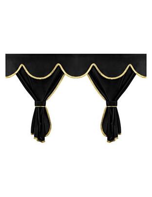 ΣΕΤ ΚΟΥΡΤΙΝΕΣ ΝΤΑΛΙΚΑΣ PRIVILEGE STANDARD ΜΑΥΡΟ 8ΤΕΜ.