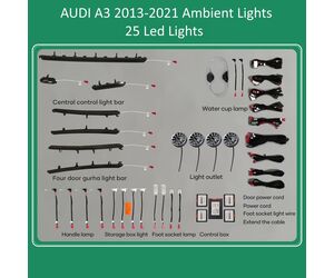DIQ AMBIENT AUDI A3 (8V) (Digital iQ Ambient Light Audi A3 mod. 2013-2021, 25 Lights with Airvent)