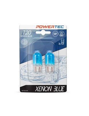 W21/5W (T20) 12V POWERTEC XENON BLUE M-TECH - 2 τεμ.