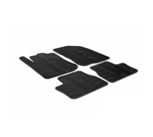 LAMPA - ΠΑΤΑΚΙΑ ΑΥΤΟΚΙΝΗΤΟΥ ΑΠΟ ΛΑΣΤΙΧΟ ΓΙΑ PEUGEOT 2008 06/2013-2019 ΣΕ ΜΑΥΡΟ ΧΡΩΜΑ ME ΚΟΥΜΠΩΜΑΤΑ - 4 ΤΕΜ.