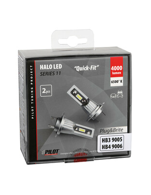 HB3/HB4 12/24V 6.500K 2.000lm 15W 6LED SEOUL CSP-Y19chips HALO LED SERIE 11 PLUG & BRITE 2ΤΕΜ.
