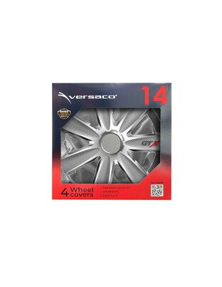 Amio - ΤΑΣΙΑ 14" VERSACO GTX SILVER CARBON ΣΕΤ 4 ΤΕΜ ΣΕ ΚΟΥΤΙ (2666/AM)
