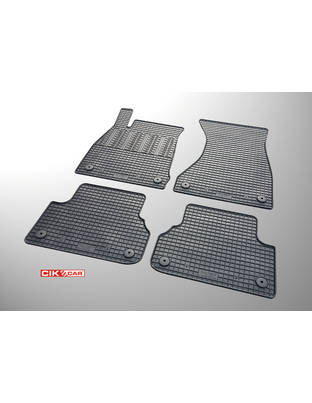 Cik - ΠΑΤΑΚΙΑ ΑΥΤΟΚΙΝΗΤΟΥ ΑΠΟ ΛΑΣΤΙΧΟ ΓΙΑ AUDI A4 B9 2015+ / A5 B9 2016+ ΣΕ ΜΑΥΡΟ ΧΡΩΜΑ ΜΕ ΚΟΥΜΠΩΜΑΤΑ - 4 ΤΕΜ. (RM.AU.0006/CK)
