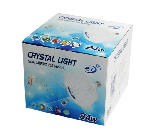 CRYSTAL LIGHT ΠΟΛΥΧΡΩΜΗ ΛΑΜΠΑ ΗΧΕΙΟ LE-LI-9007