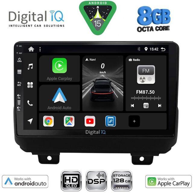 DIGITAL IQ BXF 18298_CPAA (9inc) MULTIMEDIA TABLET for JEEP WRANGLER mod. 2018-2026