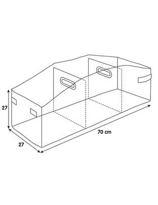 ΘΗΚΗ ORGANIZER ΠΟΡΤ ΜΠΑΓΚΑΖ PREMIUM ΑΔΙΑΒΡΟΧΟ 3 ΘΕΣΕΩΝ ΜΕ 2 ΧΕΡΟΥΛΙΑ (L) (70x27cm)