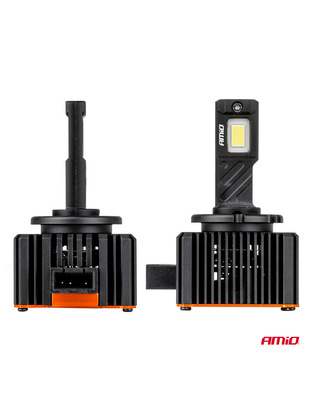 Amio - Λαμπτήρες LED Φώτων Εμπρός τύπου D1S/D1R βάση PK32d-2 τάση λειτουργίας 12V απόδοσης 110W (11132lm) XD PRO Series FULL CANBUS 6500K με ψύκτρα Plug & Play για Επιβατικά Αυτοκίνητα - 2 τεμ. (04679/AM)