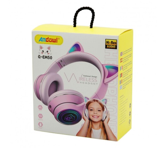 ΑΣΥΡΜΑΤΑ ΑΚΟΥΣΤΙΚΑ OVER-EAR ΜΕ ΑΥΤΑΚΙΑ ANDOWL AN-Q-EM50