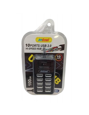 USB HUB ΜΕ 10 ΘΥΡΕΣ ANDOWL Q-HU801