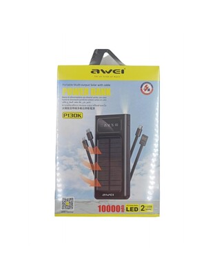 POWER BANK 10.000mAh ΜΕ ΗΛΙΑΚΟ ΠΑΝΕΛ P130K