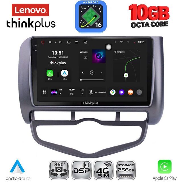 LENOVO LTM 11210_CPA CLIMA (9inc) MULTIMEDIA TABLET for HONDA JAZZ mod. 2002-2008