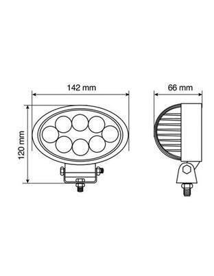 ΠΡΟΒΟΛΕΑΣ WL-4 24W 1600LM 10/30V 8 LED 10-30V/21W 6.000K (142x120x66mm) ΦΩΣ ΔΙΑΘΛΑΣΗΣ -1ΤΕΜ.