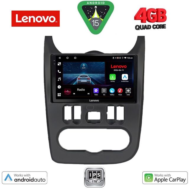 LENOVO LVE 8101BL_CPAA (9inc) MULTIMEDIA TABLET for DACIA DUSTER – LOGAN – SANDERO mod. 2006-2012  (BLACK)