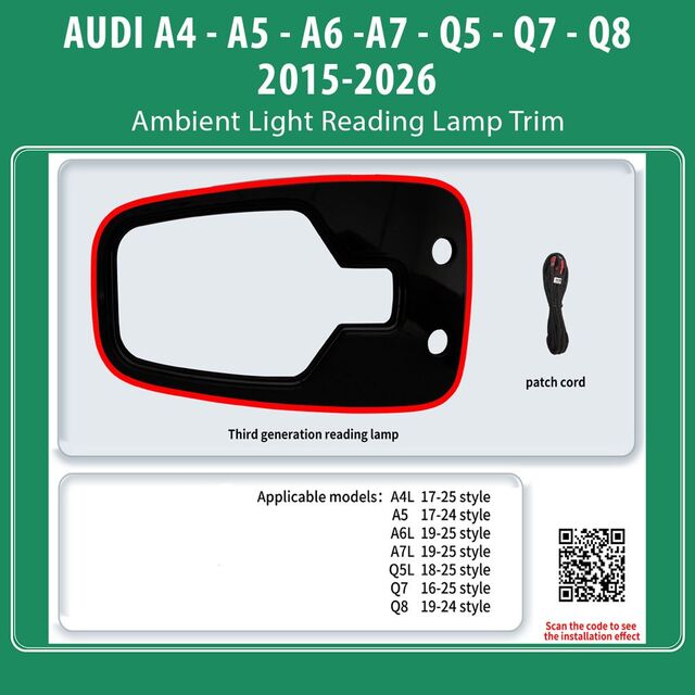 DIQ AMBIENT AUDI ADPJ37  (Digital iQ Ambient Light for AUDI mod. 2015-2026, Ceiling Reading Lamp Panel Ambient Light)