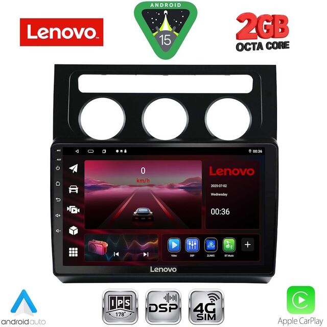 LENOVO LVF 5767_CPA CLIMA (10inc) MULTIMEDIA TABLET for VW TOURAN mod. 2003-2010