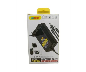 ΤΡΟΦΟΔΟΤΙΚΟ UNIVERSAL 12V/5A ΜΕ ΤΡΙΠΛΟ ΒΥΣΜΑ ANDOWL QY-9011