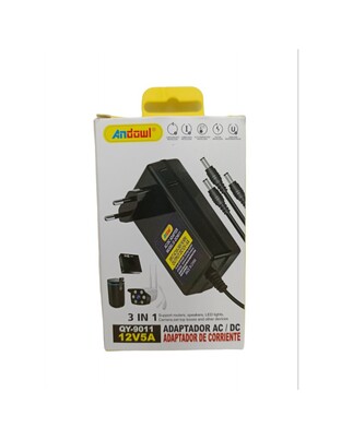 ΤΡΟΦΟΔΟΤΙΚΟ UNIVERSAL 12V/5A ΜΕ ΤΡΙΠΛΟ ΒΥΣΜΑ ANDOWL QY-9011
