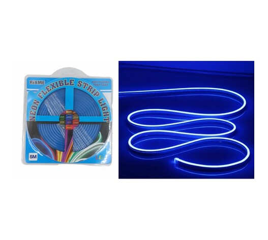 ΕΥΚΑΜΠΤΗ neon LED ΤΑΙΝΙΑ 12V/5m ΜΠΛΕ ΧΡΩΜΑ RZ-02193