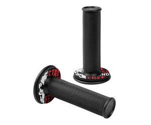 ΧΕΡΟΥΛΙΑ MOTO DONUT OFF-ROAD ΜΑΥΡΑ/ΚΟΚΚΙΝΑ 22MM+25MM 12CM 2ΤΕΜ