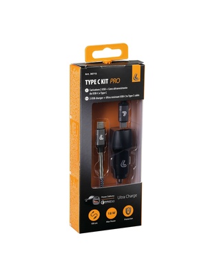 ΦΟΡΤΙΣΤΗΣ ΑΝΑΠΤΗΡΑ ΜΕ 2 USB ΚΑΙ ΚΑΛΩΔΙΟ ΦΟΡΤΙΣΗΣΚΑΙΣΥΓΧΡΟΝΙΣΜΟΥ 100cm TYPE-C KIT PRO 18W 12/24V