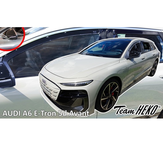 Heko - Ανεμοθραύστες για Audi A6 E-Tron 5 Doors Avant (έκδοση με καθρέπτες) 2024+ Σετ Αυτοκινήτου Απο Εύκαμπτο Φιμέ Πλαστικό - 4 τεμ. (ΑΝΕΜ.SET10298)